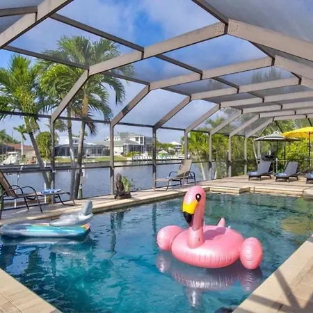 Nicely Decorated Pool Home On Canal With Boat Dock